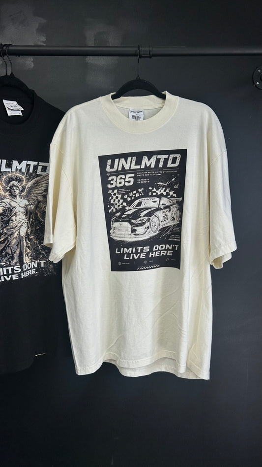 Limits Dont Live Here- Cream Nascar Graphic